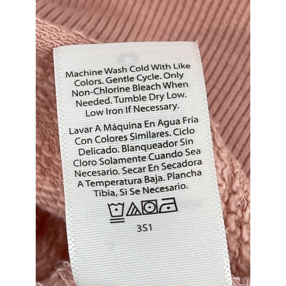 Time and Tru Women's Pink Balloon Sleeve Crop Sweatshirt Top Size M 8-10 - Picture 9 of 13